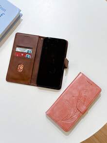 愿您心想事成。小麦纹压花PU皮革翻盖手机壳，防震，带支架，卡槽，钱包式设计，兼容 6/7/8/XS Max/11/12/13/14/15/16/17 Pro Max、Galaxy S22/S23/S24 Ultra/S25 Ultra/S26 Ultra、A05S/A14/A15/A25/A34/A35/A53/A54/A55/Note20 Ultra系列等。 - 紅色 - 查看 13