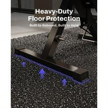 0.79in Thick 24 Sq Ft Exercise Equipment Mats, 6 Tiles Upgraded Rubber Top With High Density EVA Foam, Large Interlocking Puzzle Gym Flooring For Home Gym, Heavy Weight Workout,Black Amp White - Đen Trắng 24 SqFt - Xem 5