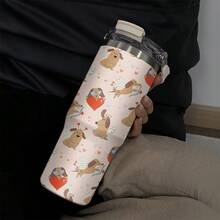 1pc/5pcs 30oz Stainless Steel Cupwith Cupid Dog Design, Suitable For National Pet Day, Mother's Day, Valentine's Day, Theme Parties, Birthdays And Other Holidays. This Cup Features A Cupid Dog Pattern, Providing Both Thermal Insulation And Fashionable Practicality To Easily Meet Your Daily Hydration Needs. - Multicolor - View 3