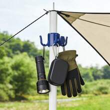 1pc Beach Umbrella 4-Claw Hanging Hook Outdoor Camping Umbrella Pole Storage Hook Portable Multi-Purpose Hanging Bag Hook Suitable For 2.5-3.5cm Diameter Beach Tent Poles Patio Garden Parasol Stand Clip Clamp Bracket Deck Chair Accessories Metal Heavy Duty Hook Organizer Holder For Vacation Travel Beach Party - Multicolor - View 7