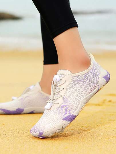 Leichte Barfußschuhe Socken für Damen, schnell trocknend, atmungsaktiv mit weicher Sohle, geeignet für Schwimmen, Schnorcheln, Wandern, Outdoor-Aktivitäten, Reisen, Wasserschuhe, rutschfeste Strandschuhe