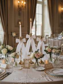 Suportes de Vela Cônica Dourados de Latão - Suportes de Vela e Acessórios Premium, Peças Centrais Decorativas Vintage-Modernas. Perfeito para Decorações de Mesa, Celebrações de Natal, Festas de Casamento, Chás de Panela, Decoração de Jardim ao Ar Livre, Cerimônias, Recepções de Casamento e Peças Centrais de Mesa. - Multicolorido - Visão 3