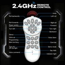 1 pieza Perro robot programable, compatible con control remoto y control por voz, juguete RC de 2.4Ghz con batería recargable, equipado con luces, música, canto, baile, acrobacias de 360°, demostración con un solo botón, juguete robot interactivo adecuado para niños y niñas de 6 a 12 años, regalo de cumpleaños/Halloween/Navidad - Multicolor - Ver 8