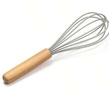 Wooden Handle Silicone Cooking Utensils, Heat Resistant Kitchen Silicone Whisk - Multicolor - View 11