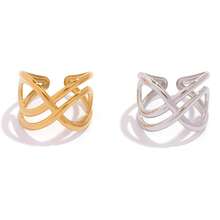 Frminee 2pcs/1pc Cincin Simbol Tak Terhingga dari Baja Tahan Karat, Cincin Bentuk Angka 8 Tak Terhingga, Hadiah Klasik untuk Acara Spesial, Hadiah Liburan - Multiwarna 3 - View 6