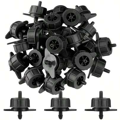 Automatic Drip Irrigation Emitters, Plastic Drip Irrigation System - Pressure Compensating Drip Irrigation System, Adjustable Flow Drippers For Garden Watering, Lawn And Garden Irrigation Equipment, Lawn Watering System | Irrigation | Durable Plastic