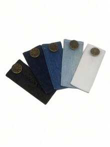 Pants Extender Set, Includes Pant Button Extender, Suspender Clips, Waistband Extender, Elastic Waistband Extender, Interlocking Waist Extender, Adjustable Elastic Waistband Extender, Suitable For Men And Women Jeans And Pants, Easy-To-Install Buckle Design - Multicolor - View 5