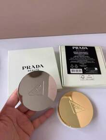 Prada Small Gold Folding Round Mirror - Gold - View 2