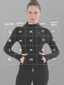 Ladies' Slim Fit Streamlined Performance Pocket Zipper Long Sleeved Jacket Low Impact Yoga Daily Spring Outdoor Sports, Pilates - 彩色 - 查看 5