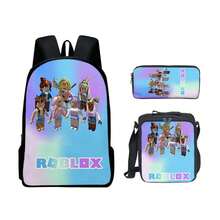 3D Game Character Backpack Set - Back To School For Students, Large Capacity Lunch Bag Pencil Case - 38 - 查看 2