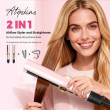 ATOPSKINS 二合一多功能造型工具（粉色）| 2亿负离子，高速气流，快速加热 | 三档温度设置，冷热模式，液晶显示屏 | 自动断电和过热保护 | 防毛躁，防静电 | 适用于居家、旅行、派对、沙龙、婚礼和假期 - 粉色 - 查看 11