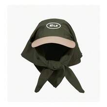 1pc Women's Outdoor Summer UV Protection Embroidered Letter Sun Hat Headscarf,Beach,Vacation - Style 1 - View 9
