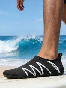 男女款水鞋、成人速干水袜、赤足鞋，适合沙滩游泳、河流、游泳池、湖泊、冲浪等时尚百搭的场合。 - 黑色 - 查看 6