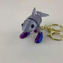 1pc Tralalero Tralala Shanhaijing TungTungTungSahur 3D Printed Keychain, Backpack Pendant Keyring - Multicolor - View 1