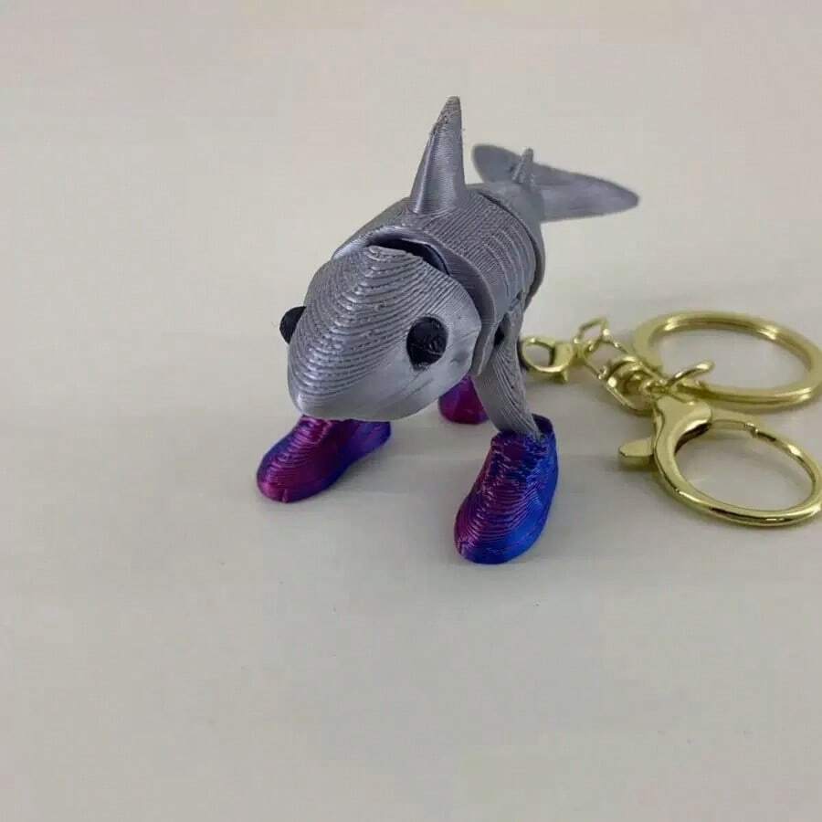 1pc Tralalero Tralala Shanhaijing TungTungTungSahur 3D Printed Keychain, Backpack Pendant Keyring - Multicolor - View 1