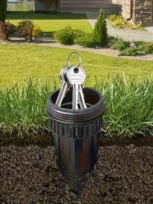 Big Realistic Sprinkler Shape Key Hider Box, Outdoor Waterproof Hidden Key For Garden Lawn Landscape, Corrosion Resistant Durable Plastic Construction, Easy To Bury Insert Underground, Discreet Secret Key Storage Compartment, Blends Seamlessly With Garden Decor, Ideal For Spare Key Emergency Storage, Practical Home Security Gadget For Family - A - View 9