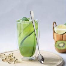 Stainless Steel Spoon Set - Extra Long Handle, Durable For Stirring And Scooping Iced Tea, Coffee And Ice Cream, Versatile Kitchen Essential - Multicolor - View 5