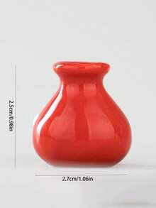 1pc Mini Vase Jingdezhen Ceramic Fridge Magnet Flower Decor - Refrigerator Magnets - View 4