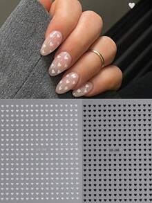 Bộ 3 miếng dán móng tay hình trái tim nhỏ màu đỏ đậm, decal trang trí móng tay ngày Valentine, phụ kiện làm móng năm mới, đồ trang trí móng tay tự làm cho đám cưới. - Nhiều màu - Xem 4
