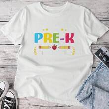 Proud Of My Pre-K Graduates 2024 Last Day Of School Teacher Women T-Shirt - White - View 3