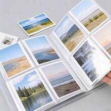 A4尺寸9格透明照片收纳册，可装订3英寸、4英寸、6英寸明信片和照片卡。 - 彩色 - 查看 4