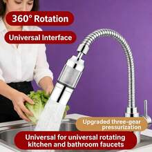 1pc Stainless Steel Faucet Aerator | Kitchen Faucet Water Filter, Anti-Splash Extendable Faucet Accessory | 316 Stainless Steel And Plastic, For Non-Potable Water Contact - A - View 7