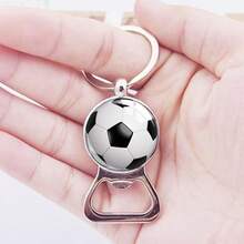 Móc khóa mở nắp chai chủ đề bóng đá, mặt dây chuyền khung ảnh pha lê đa chức năng, quà tặng sáng tạo dành cho người hâm mộ. - Xem 5