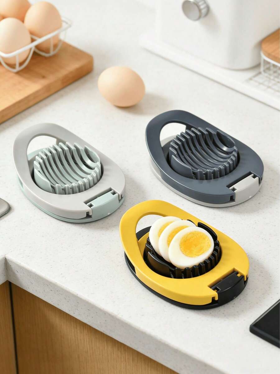 1pc Multi-Functional Egg Slicer, Household Egg Cutter, Salted Egg Slicer, Kitchen Egg Cutting Tool, 2-In-1 Egg Divider - Stainless Steel Egg Cutter - View 1
