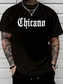 Palabra impresa en gran tamaño que simboliza orgullo identidad cultural fuerza y raíces firmes de una comunidad que valora su historia y su espíritu rebelde moderno camiseta de hombre cómoda con ajuste casual ideal para uso diario - Negro - Ver 1