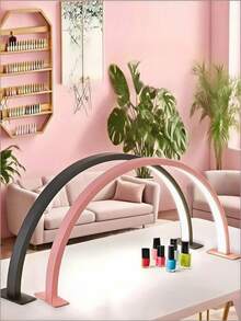 1pc-Crescent-Shaped Countertop LED Nail Lamp With Push-Button Switch, Suitable For Personal Manicures, Dressing Tables, Crafting, Desks, Bedside Tables. Ideal Graduation, Birthday Or Festive Gift. Available In Pink/White/Black. - one-size - View 13