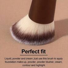 Professional Dual-Ended Face Makeup Brushes, Powder Blush Brush, Cosmetic Tools, Soft Fibers, Easy To Carry, Travel Brushes - Black - View 10