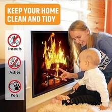 CADARA - Cubierta magnética para chimenea bloqueador de chimenea evita la pérdida de calor tapón ajustable para chimenea y ahorra energía para marco de hierro interior de 39 pulgadas de ancho x 32 - Magntico  Flame 1 - Ver 5