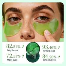 Avocado Eye Mask 60 Pcs,Under Eye Patches For Dark Circles And Puffiness,Hydrating Moisturizing Eye Masks Skincare For Wrinkles, Eye Patches For Women, Under Eye Bags, Reduce Fine Lines - White - 查看 6