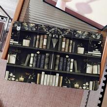 1pc Dark Academia Bookshelf Protective Cover With Pen Slot Multi-Angle Magnetic Stand Cover With Auto Sleep/Wake,Kawaii Tablet Case Compatible With IPad Pro/Air/Compatible With Samsung Galaxy A9/S9/S7/S10+/Compatible With XIAOMI Pad/5/6/7 - Multicolor - View 4