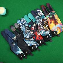 1pc Spring/Summer New Left Hand Billiard Glove, Three-Finger Snooker Glove, Left Hand Smooth Breathable Compression Touchscreen, Elastic, Non-Slip Palms, Unique Animal Design - Multicolor - View 6