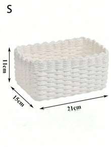 Bộ 3 giỏ đựng đồ đan thủ công (nhỏ + vừa + lớn), chất liệu dây giấy, dùng để sắp xếp và lưu trữ đồ đạc trong nhà, phù hợp cho phòng khách, phòng ngủ, tủ, văn phòng, trang trí nhà cửa, trang trí theo phong cách nông thôn (nhỏ + vừa + lớn), quà tặng ngày lễ, giỏ đựng đồ tái sử dụng, thích hợp để đựng văn phòng phẩm, tủ quần áo, đồ chơi, mỹ phẩm, giỏ đựng đồ dùng trên bàn làm việc, quà tặng lý tưởng. - trắng - Xem 7