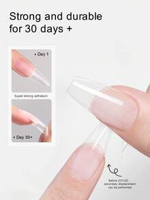 XEIJAYI 1pc 6g Soft Fake Nail Stickers, Gel Glue Removable UV LED Gel Manicure Short Fake Nails Extension Function Adhesive Gel - One Size Fits All - View 4