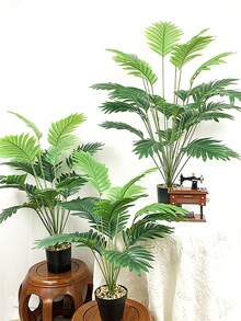 Bộ 2 cây giả, cao 60-125cm, bao gồm cây cọ giả, lá cọ nhiệt đới và cây thân cao. Lá Monstera bằng nhựa trông như thật, thích hợp để trang trí nhà cửa, nhà bếp, ngoài trời và văn phòng trong nhà. - Nhiều màu - Xem 7