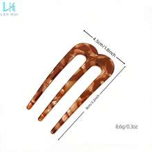 4pcs Elegant Retro U-Shaped Multicolor Hair Clips, New Chinese Style Bun Hairpin Accessories, Suitable For Daily Wear And Vacation, Headpiece, Hair Styling Pins - Multicolor - View 3