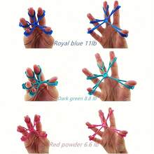 3pcs/4pcs/ 7pcs/ Flower-Shaped Finger Training Device, Silicone Finger Tensioner, Five-Finger Tension Ring Finger Training Device - Multicolor - View 5