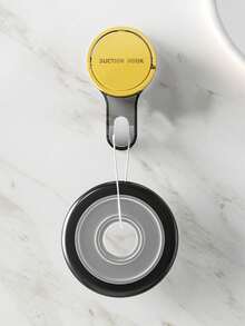 1个现代塑料吸盘壁挂式挂钩，真空密封毛巾挂钩，无需钻孔，可拆卸，实用方便，适用于厨房、浴室和家居收纳。 - A - 查看 6