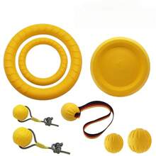 Rope Dog Toy Ball, Puppy Interactive Training Toy, Pet Chewing Plaything, Floating EVA Elastic Ball - Multicolor - View 6