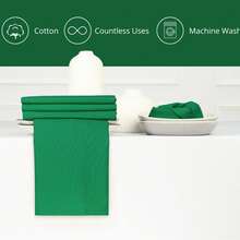 12pcs Solid Color Cloth Napkins, Washable Cotton Table Napkin For Household Dining Fall Autumn Decor Wedding Hotel 45*45cm - St.Patricks Green - View 4