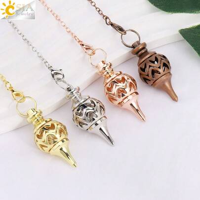 1个铜吊坠金属摆锤，用于占卜、冥想、气功平衡、身体疗愈、脉轮灵性摆锤 H202