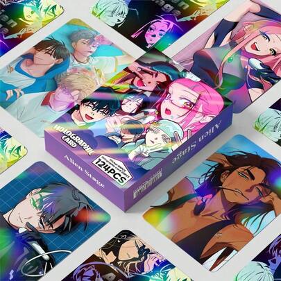 124张外星人舞台动画照片卡，外星人舞台迷你贴纸收藏卡，节日礼物