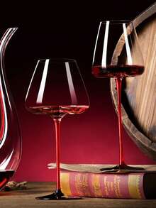 2只长柄勃艮第葡萄酒杯，710毫升水晶透明香槟杯，优雅玻璃器皿，适用于婚礼、酒吧、周年纪念、生日派对 - 查看 12