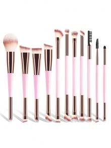 ronshadow 12Pcs Makeup Brushes Set Foundation Concealer Eyeshadow Eyebrow Brush Beauty Cosmetic Tools - Multicolor - View 16