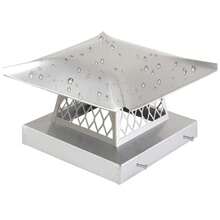 Tapa de chimenea de 9 x 9 pulgadas tapa de chimenea tapas de chimenea para exteriores tapas de chimenea para chimenea cubierta de chimenea de techo de chimenea protector de lluvia en azulejos - Cubierta de chimenea de 9x9 - Ver 8