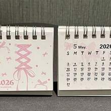 2026 Pink Bow Desktop Calendar, Mini Calendar Decor, Suitable For Students - Single Piece - View 6