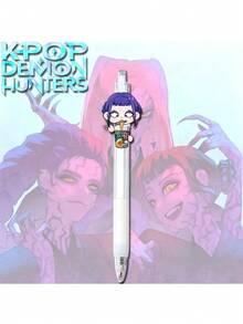 3支装黑色卡通图案中性笔，学生考试书写绘画文具，学习用品礼品 - 彩色 - 查看 5